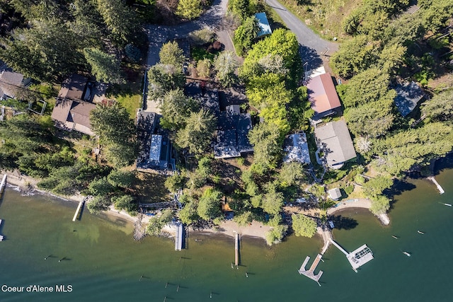 2772 W Lutherhaven Rd, Coeur Dalene, ID 83814 - drone / aerial view featuring a water view
