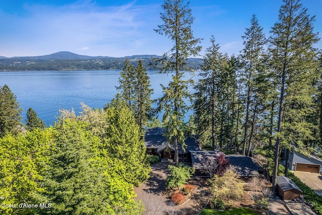 2772 W Lutherhaven Rd, Coeur Dalene, ID 83814 - property view of water featuring a mountain view