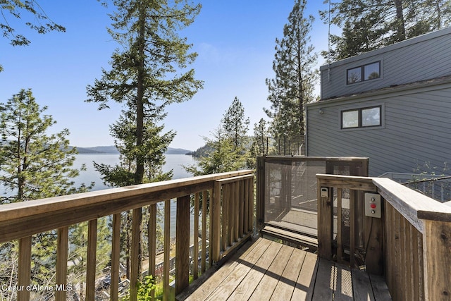 2772 W Lutherhaven Rd, Coeur Dalene, ID 83814 - deck featuring a water view