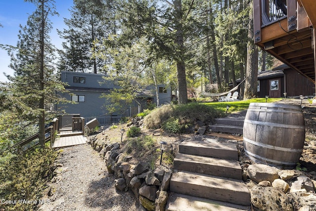 2772 W Lutherhaven Rd, Coeur Dalene, ID 83814 - view of yard featuring stairs