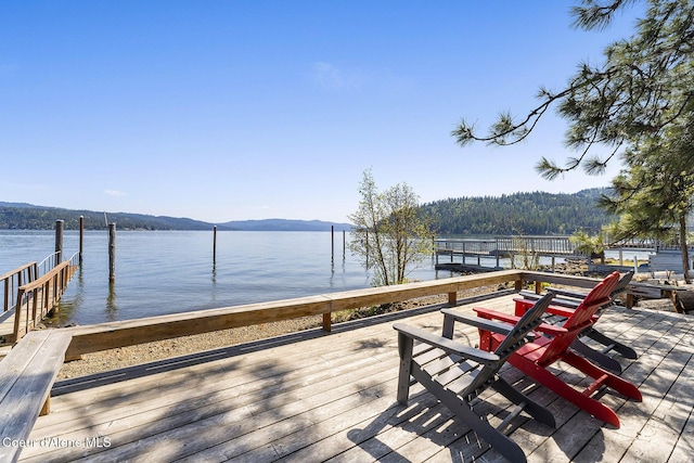 2772 W Lutherhaven Rd, Coeur Dalene, ID 83814 - dock area featuring a water and mountain view