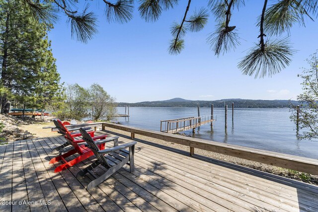2772 W Lutherhaven Rd, Coeur Dalene, ID 83814 - dock area with a water and mountain view