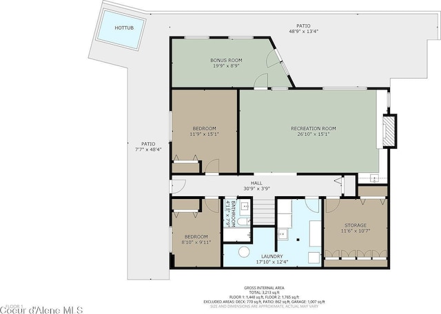 2772 W Lutherhaven Rd, Coeur Dalene, ID 83814 - view of layout