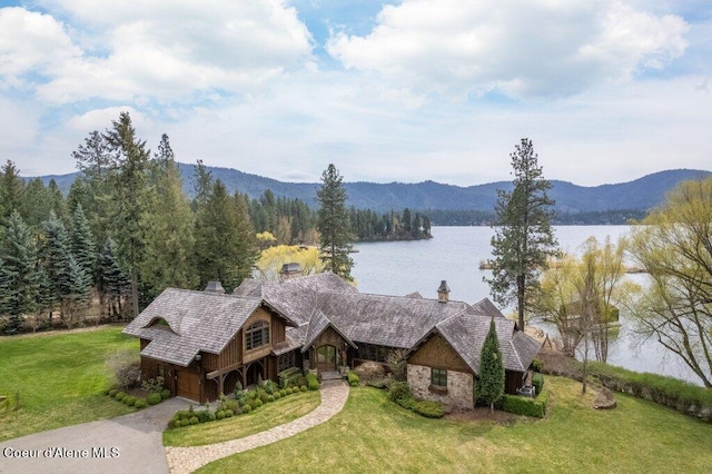 property view of water with a mountain view