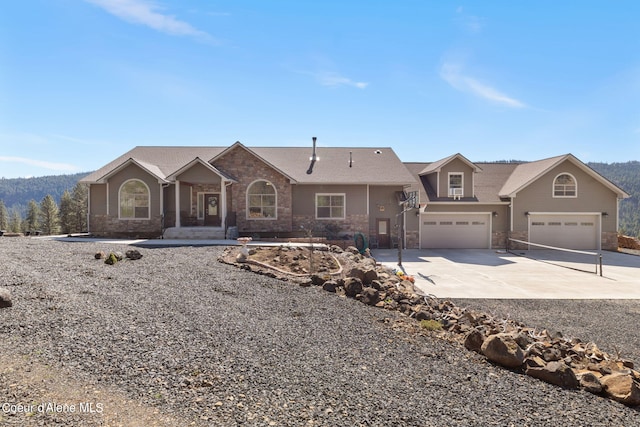 ranch-style home with a garage