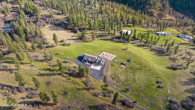 aerial view featuring a rural view