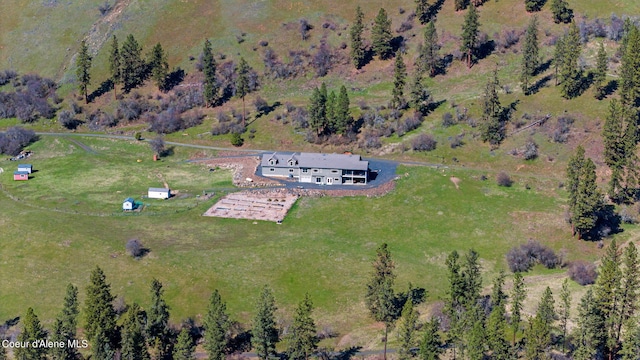 bird's eye view with a rural view