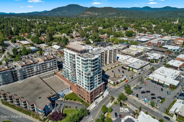 aerial view featuring a mountain view