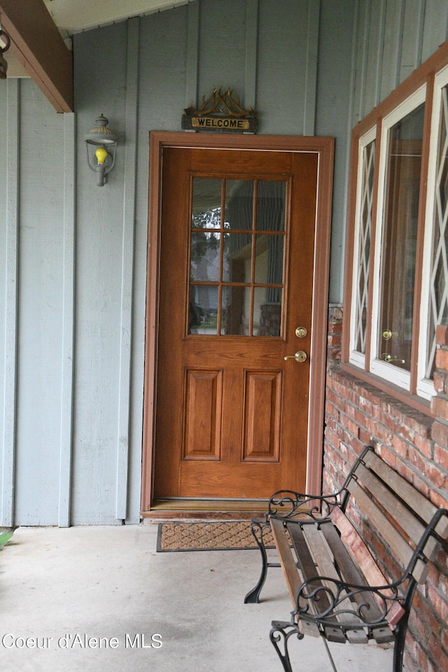 view of doorway to property