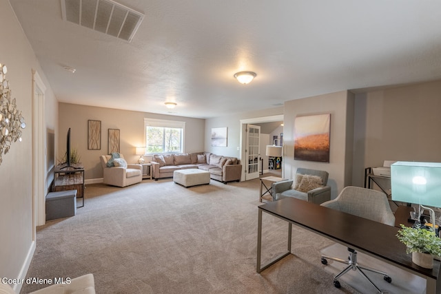 view of carpeted living room