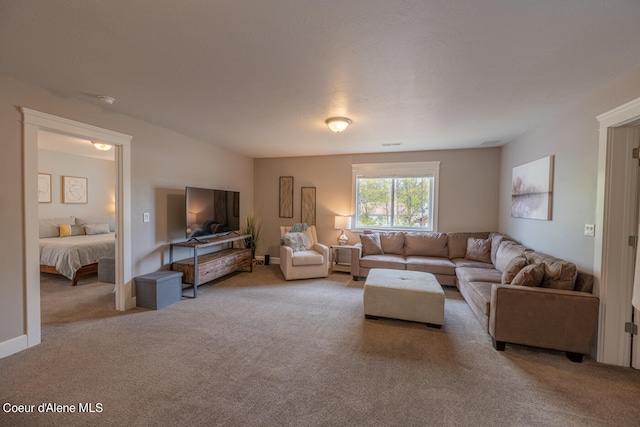 view of carpeted living room