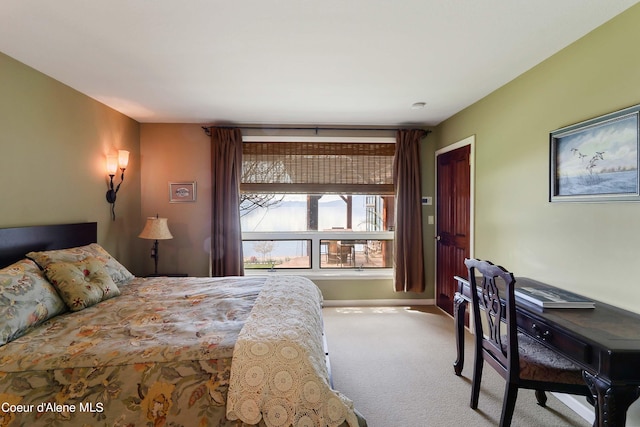 bedroom featuring carpet flooring