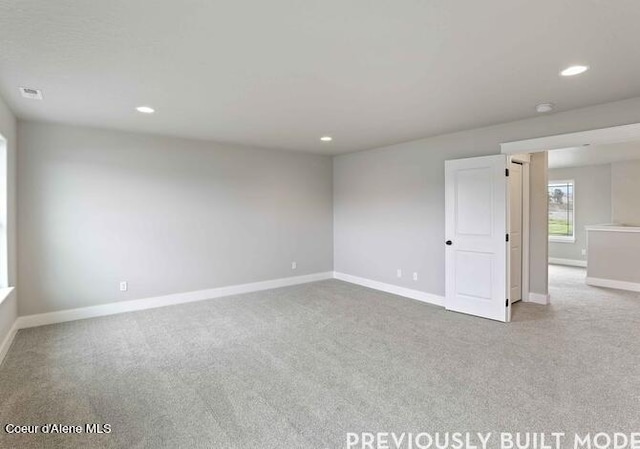 view of carpeted empty room