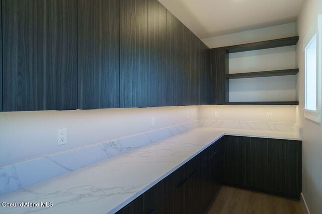 kitchen featuring dark hardwood / wood-style flooring