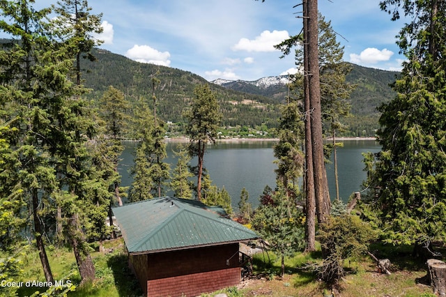 1930 Warren Island Shrs, Hope, ID 83836 - water view with a wooded view and a mountain view
