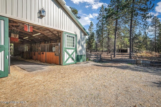 view of stable