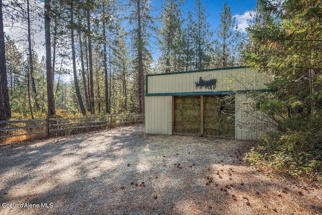 view of outbuilding