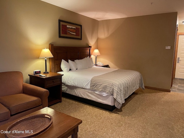 view of carpeted bedroom