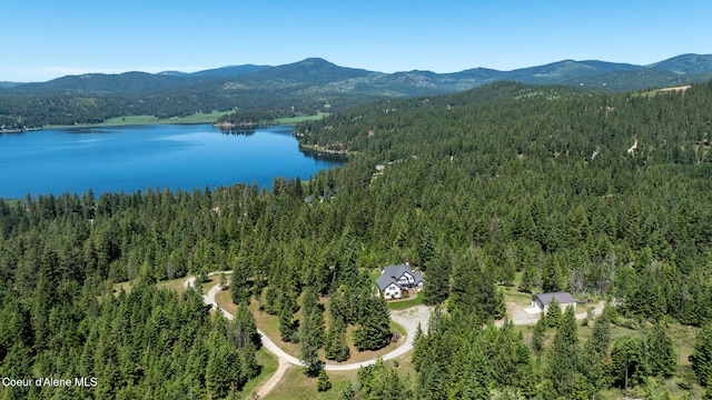 17536 W Julia Dr, Hauser, ID 83854 - drone / aerial view of a forest and a water and mountain view