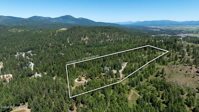 17536 W Julia Dr, Hauser, ID 83854 - view of property location with mountains and property parcel outlined