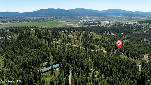 17536 W Julia Dr, Hauser, ID 83854 - aerial overview of property's location featuring a mountainous background
