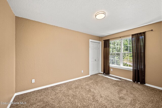 17536 W Julia Dr, Hauser, ID 83854 - spare room with carpet floors, a textured wall, and a textured ceiling