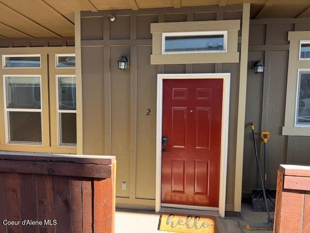 view of doorway to property