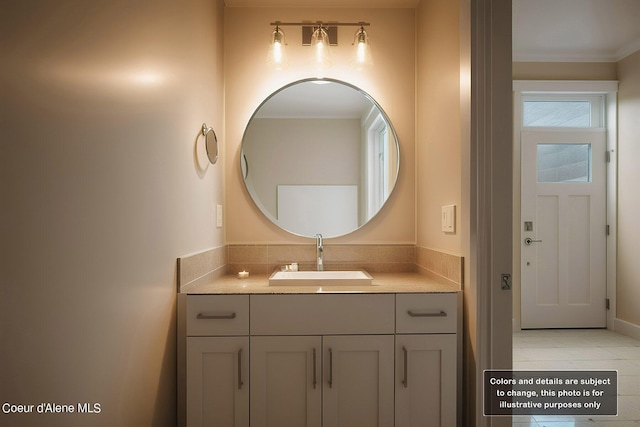 bathroom with vanity