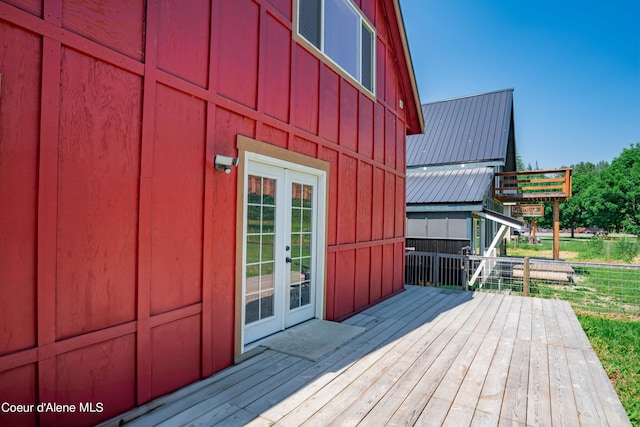 deck with french doors