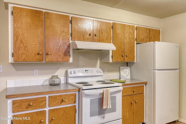 kitchen with white appliances