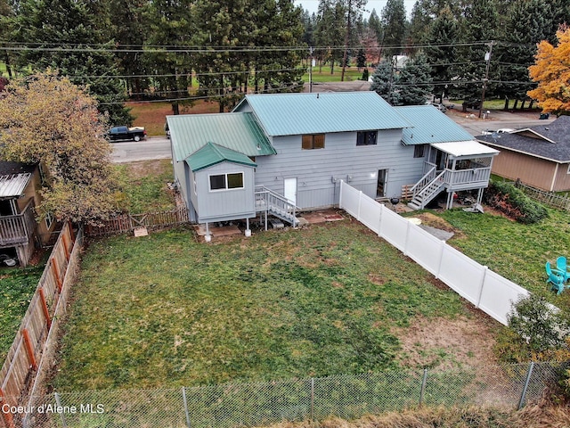 birds eye view of property