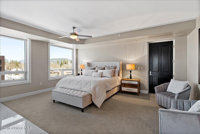 bedroom with ceiling fan