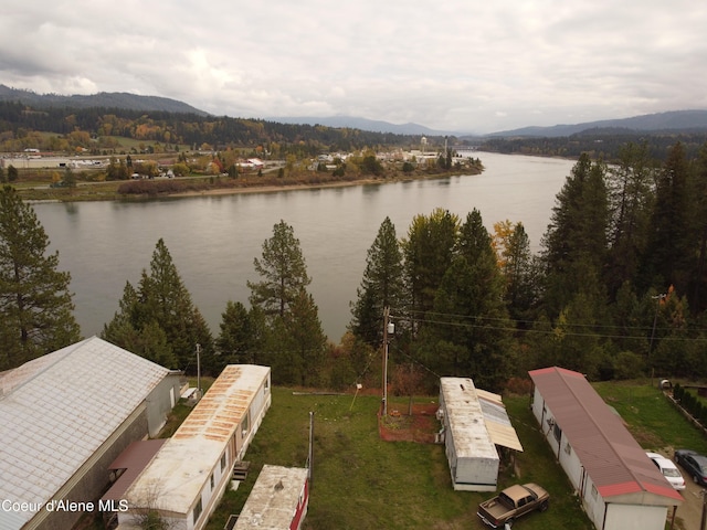 property view of water featuring a mountain view