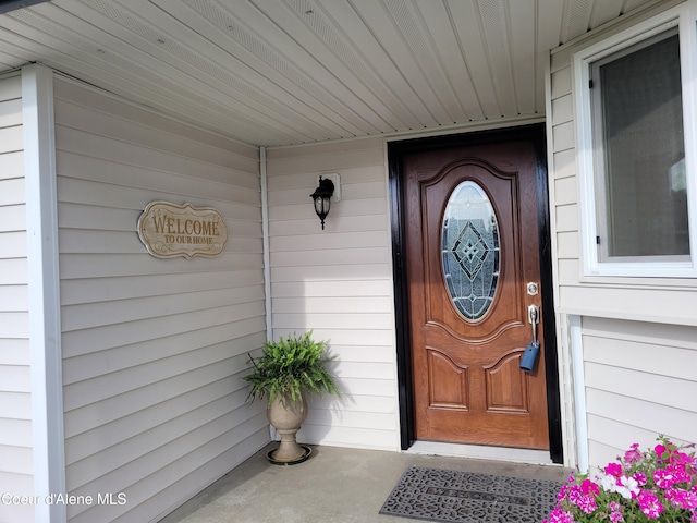 view of doorway to property