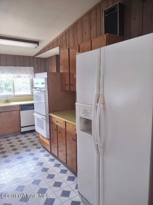 kitchen with white appliances