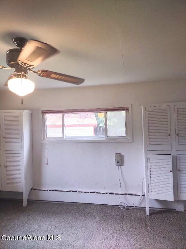 spare room featuring ceiling fan