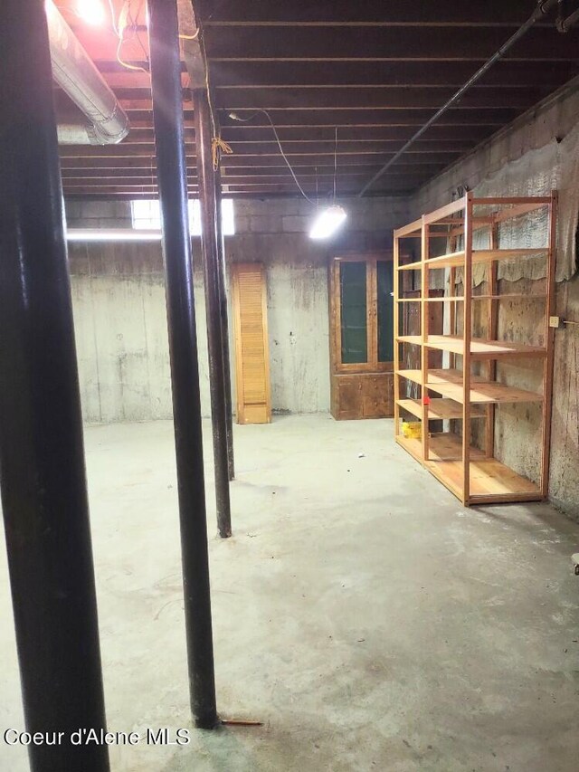 view of basement