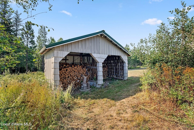 view of pole building