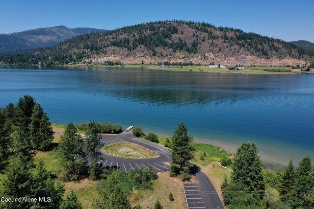 view of water feature with a mountain view