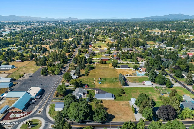 bird's eye view featuring a mountain view