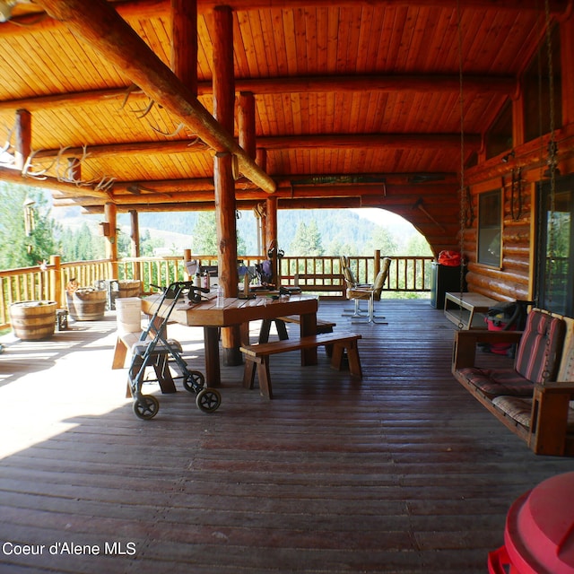 view of wooden deck