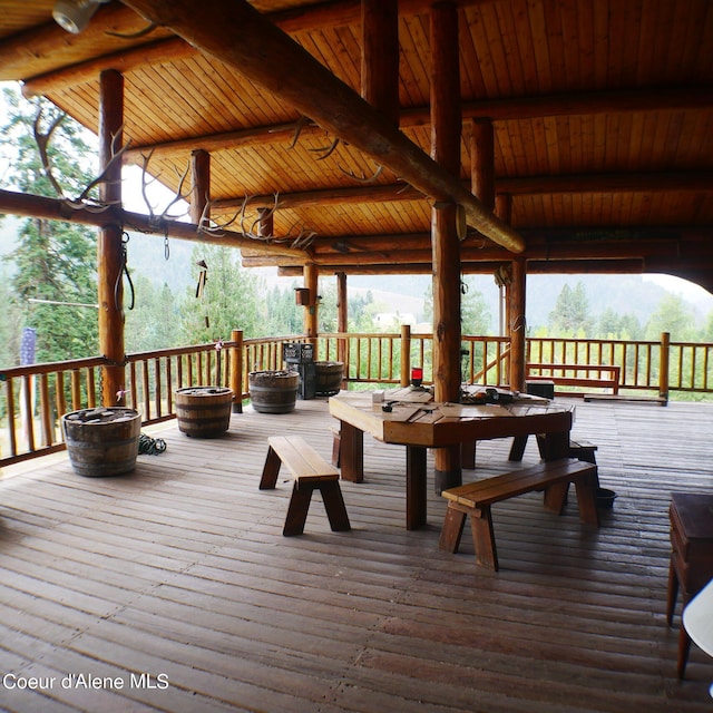 view of wooden terrace