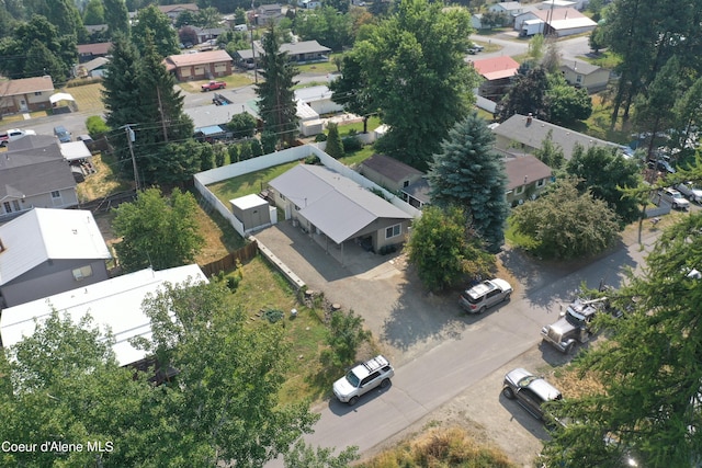 bird's eye view with a residential view