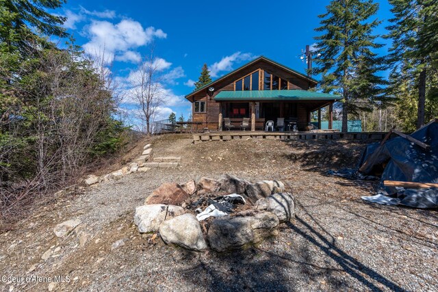 view of rear view of property