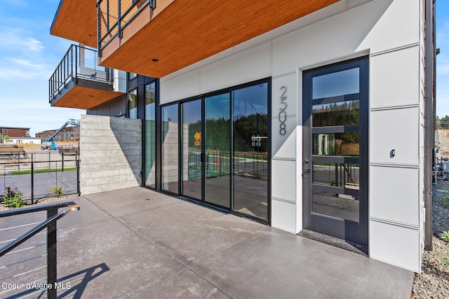 view of patio / terrace featuring a balcony