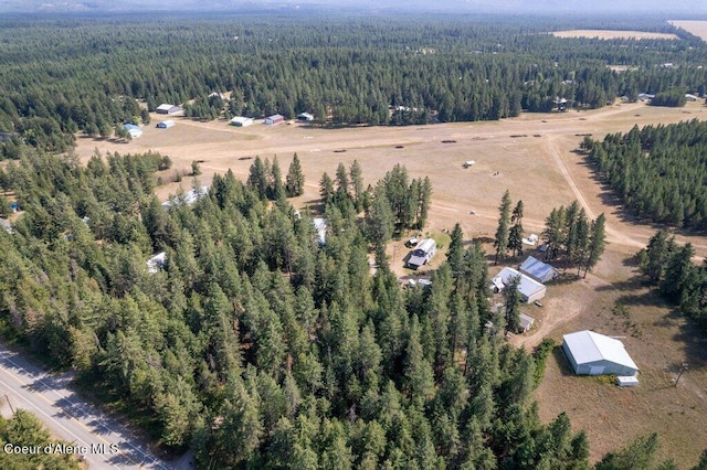 bird's eye view with a forest view