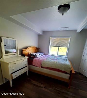 bedroom featuring hardwood / wood-style floors