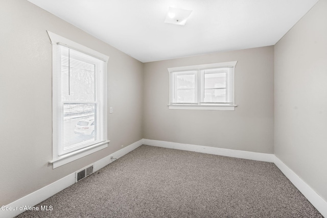 spare room with carpet floors