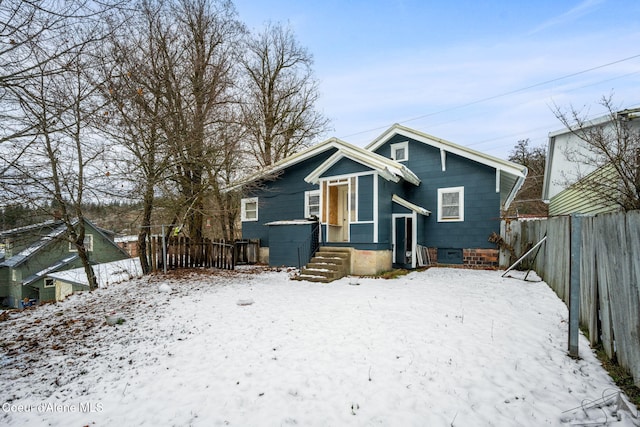 view of bungalow-style home