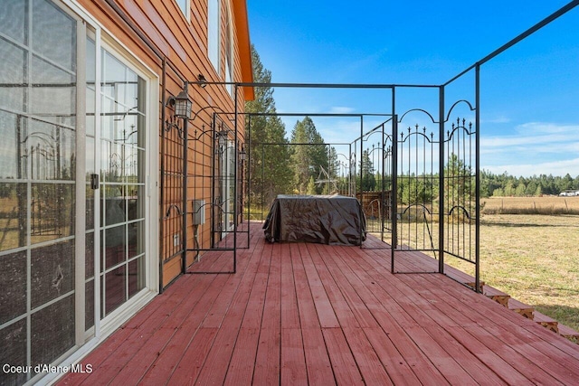 view of wooden deck